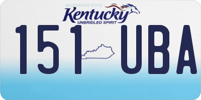 KY license plate 151UBA