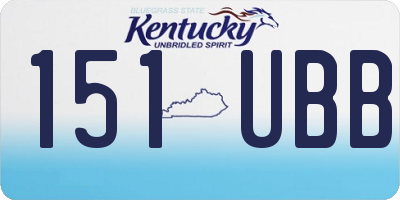 KY license plate 151UBB