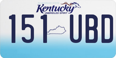 KY license plate 151UBD