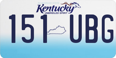 KY license plate 151UBG