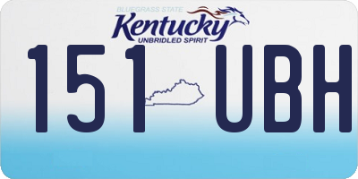 KY license plate 151UBH