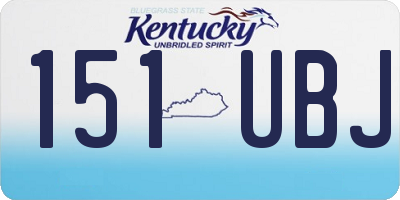 KY license plate 151UBJ