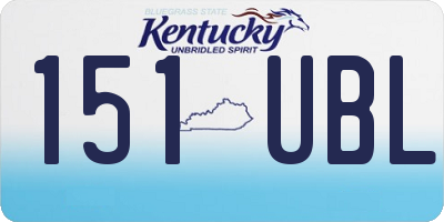KY license plate 151UBL