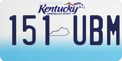 KY license plate 151UBM