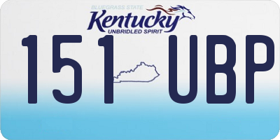 KY license plate 151UBP