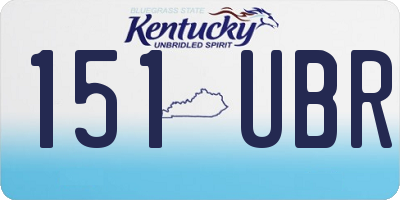 KY license plate 151UBR