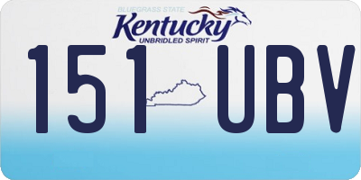 KY license plate 151UBV