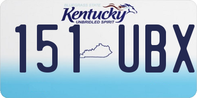 KY license plate 151UBX