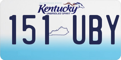 KY license plate 151UBY