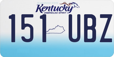 KY license plate 151UBZ