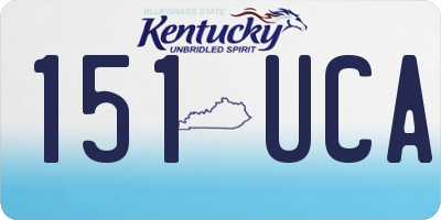 KY license plate 151UCA