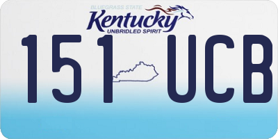 KY license plate 151UCB