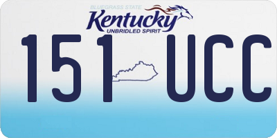 KY license plate 151UCC