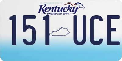 KY license plate 151UCE