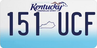 KY license plate 151UCF