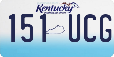 KY license plate 151UCG