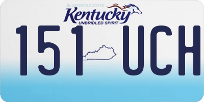 KY license plate 151UCH