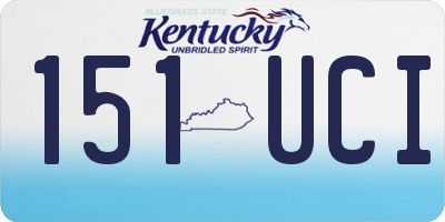 KY license plate 151UCI