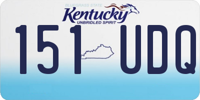 KY license plate 151UDQ