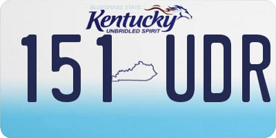 KY license plate 151UDR