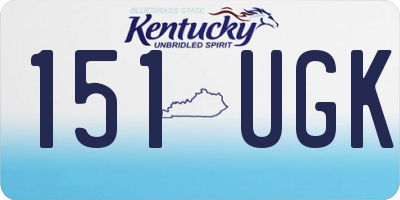 KY license plate 151UGK