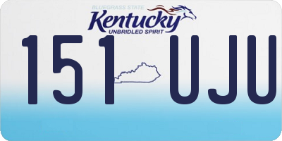 KY license plate 151UJU