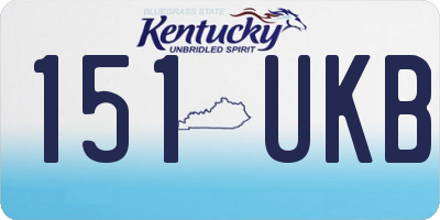 KY license plate 151UKB
