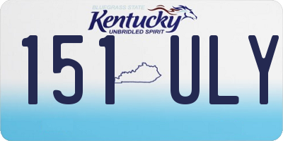 KY license plate 151ULY