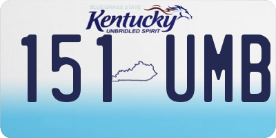 KY license plate 151UMB