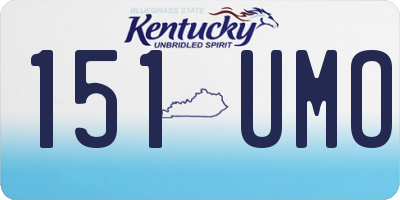 KY license plate 151UMO