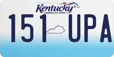 KY license plate 151UPA