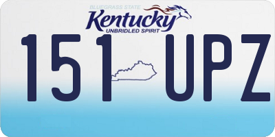 KY license plate 151UPZ