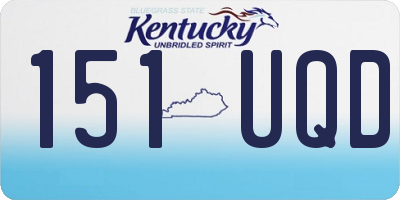 KY license plate 151UQD