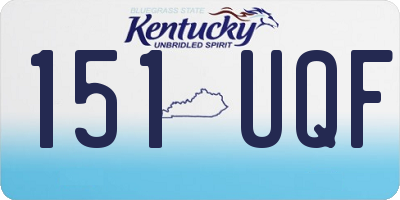KY license plate 151UQF