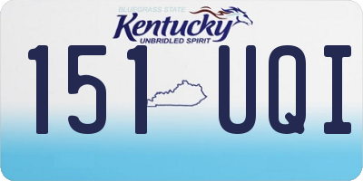 KY license plate 151UQI