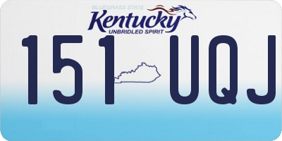 KY license plate 151UQJ