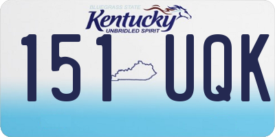 KY license plate 151UQK