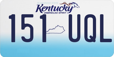 KY license plate 151UQL