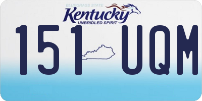 KY license plate 151UQM
