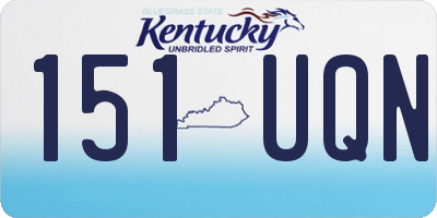 KY license plate 151UQN