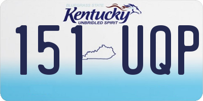 KY license plate 151UQP