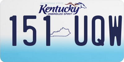 KY license plate 151UQW