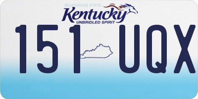 KY license plate 151UQX