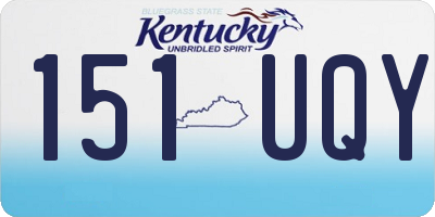 KY license plate 151UQY