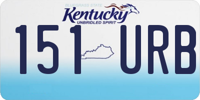 KY license plate 151URB