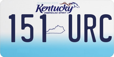 KY license plate 151URC