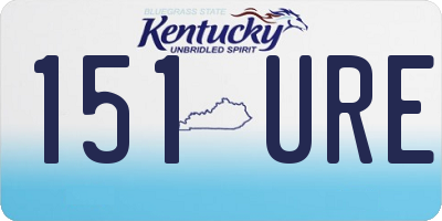KY license plate 151URE