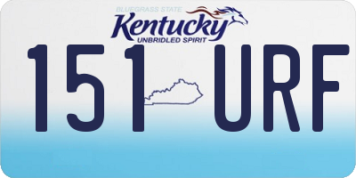 KY license plate 151URF