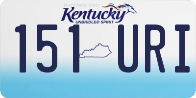 KY license plate 151URI