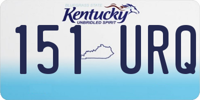 KY license plate 151URQ